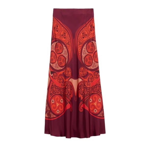 Sleek Skirt in Alchemy Dark Red