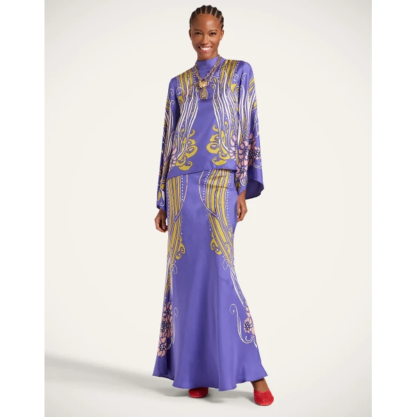 La DoubleJ Sleek Skirt in Atlantis Purple, view 2