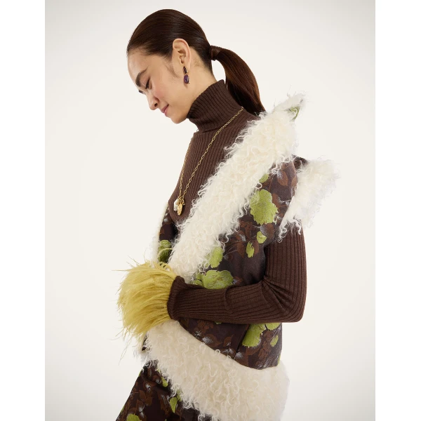 La DoubleJ Sleeveless Folk Jacket in Devon Brown at Luxury Shoes 
