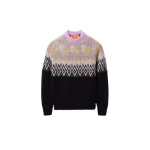 La DoubleJ Slope Sweater in Black & Lilac