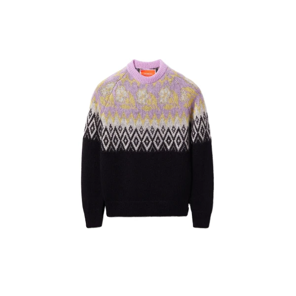 Slope Sweater in Black & Lilac