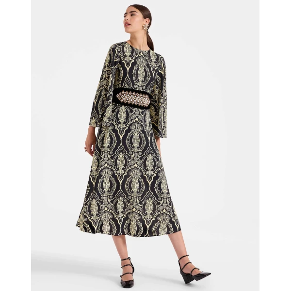 La DoubleJ Sorella Dress in Banquet Black, view 2