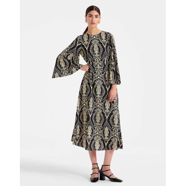 La DoubleJ Sorella Dress in Banquet Black, view 4