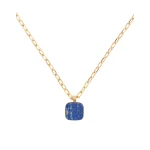 La DoubleJ Soul Pendant Necklace in 24k Gold Plate & Lapis Lazuli at Luxury Shoes 