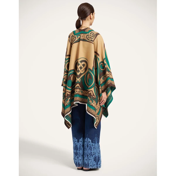 La DoubleJ Soul Poncho in Kells Camel at Luxury Shoes 
