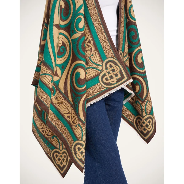 La DoubleJ Soul Poncho in Kells Camel at Luxury Shoes 