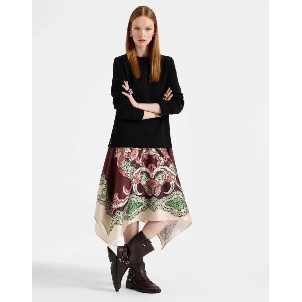 La DoubleJ Sporty Foulard Dress in Portal Brown, view 2