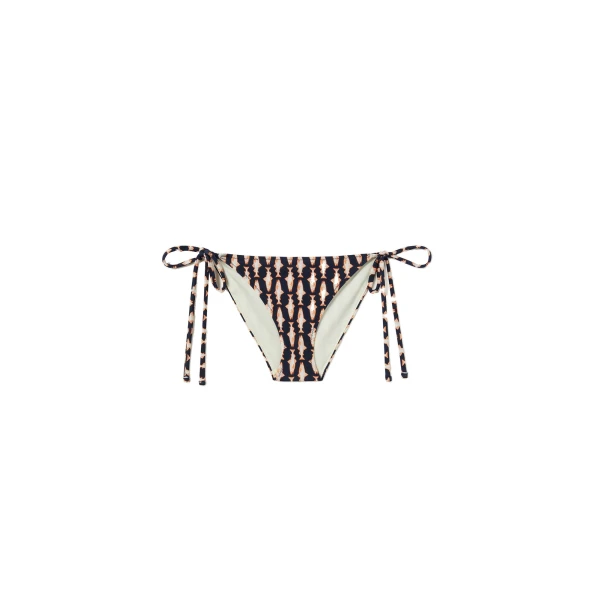 String Bikini Bottom in Pesciolini Blue