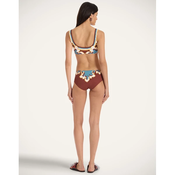 La DoubleJ Sunset Bikini Bottom in Palazzo Chocolate, view 3