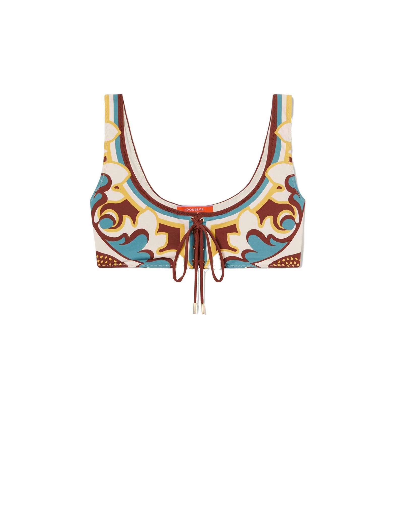 La DoubleJ Sunset Bikini Top in Palazzo Chocolate La DoubleJ Sunset Bikini Top in Palazzo Chocolate