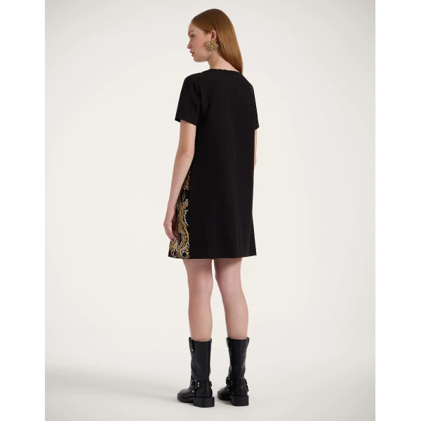La DoubleJ Super Mini Swing Dress in Black, view 3