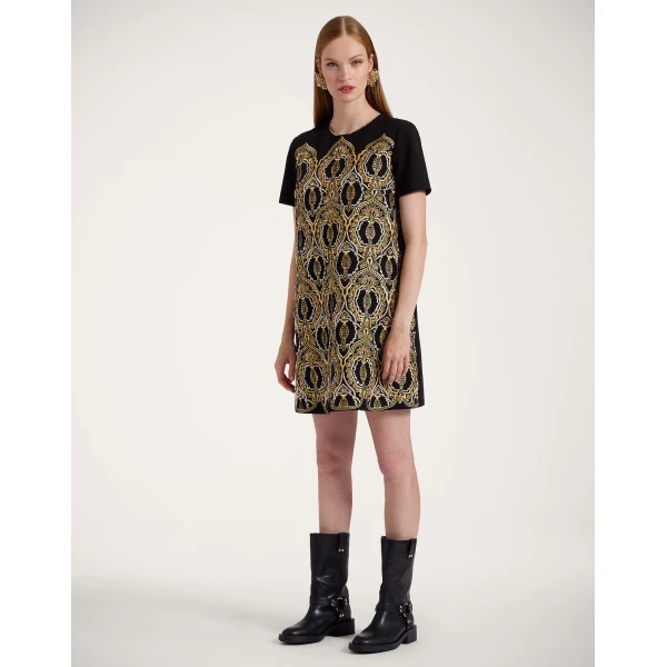 La DoubleJ Super Mini Swing Dress in Black, view 4