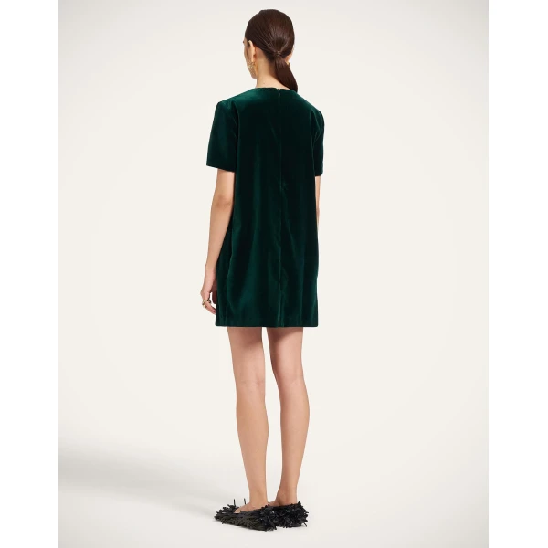 La DoubleJ Super Mini Swing Dress in Blue Petrol at Luxury Shoes 