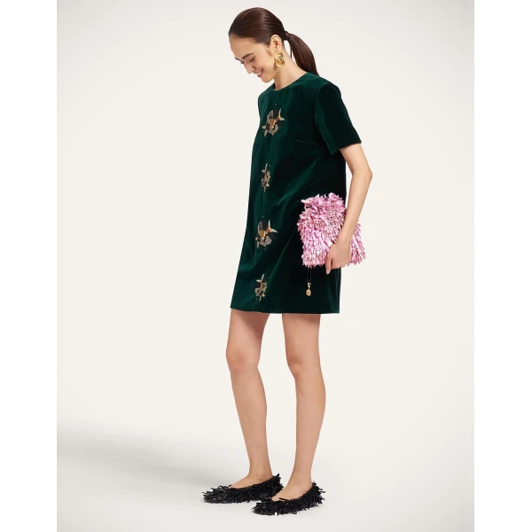La DoubleJ Super Mini Swing Dress in Blue Petrol at Luxury Shoes 