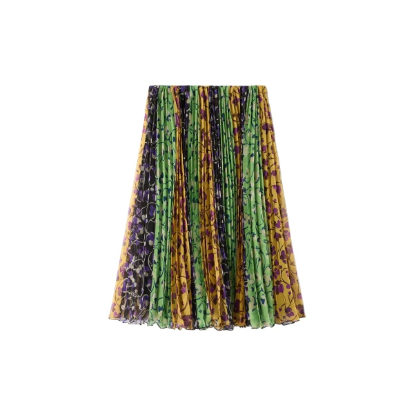 La DoubleJ Supremes Skirt in Honeysuckle Tricolor Yellow