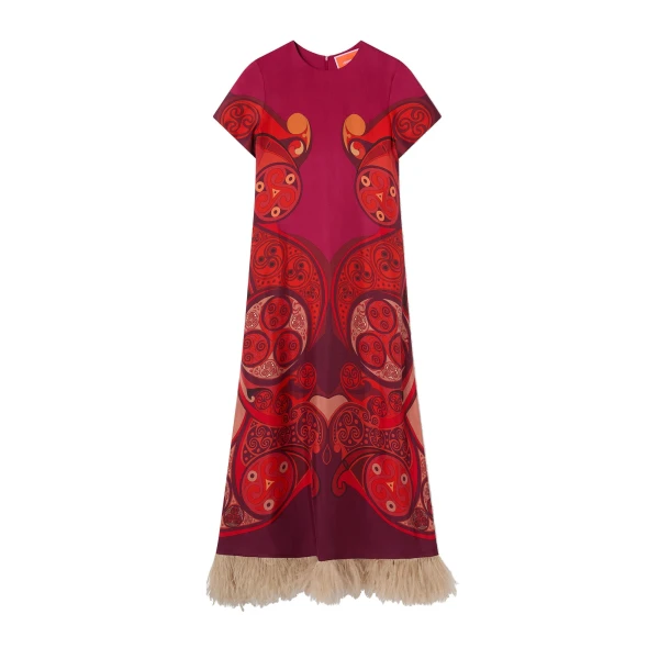 Swing Dress in Alchemy Dark Red
