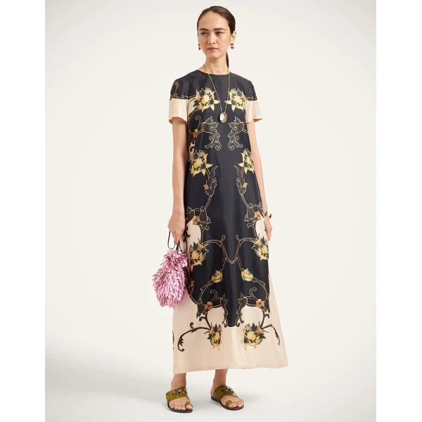 La DoubleJ Swing Dress in Buttercup Black at Luxury Shoes 