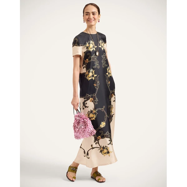 La DoubleJ Swing Dress in Buttercup Black at Luxury Shoes 