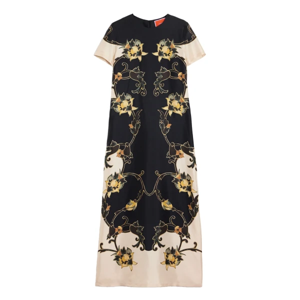 La DoubleJ Swing Dress in Buttercup Black at Luxury Shoes 