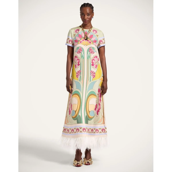 La DoubleJ Swing Dress in Tulip Green at Luxury Shoes 