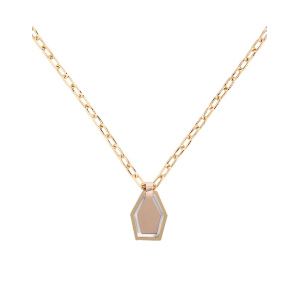 La DoubleJ Swinging Portal Necklace in 24k Gold Plate at Luxury Shoes 