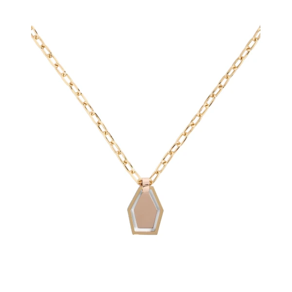 Swinging Portal Necklace in 24k Gold Plate