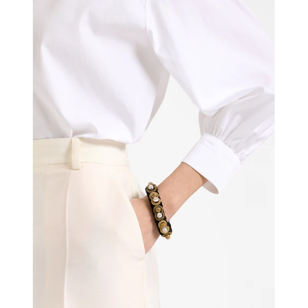La DoubleJ Tesoro Bracelet in Black, view 2