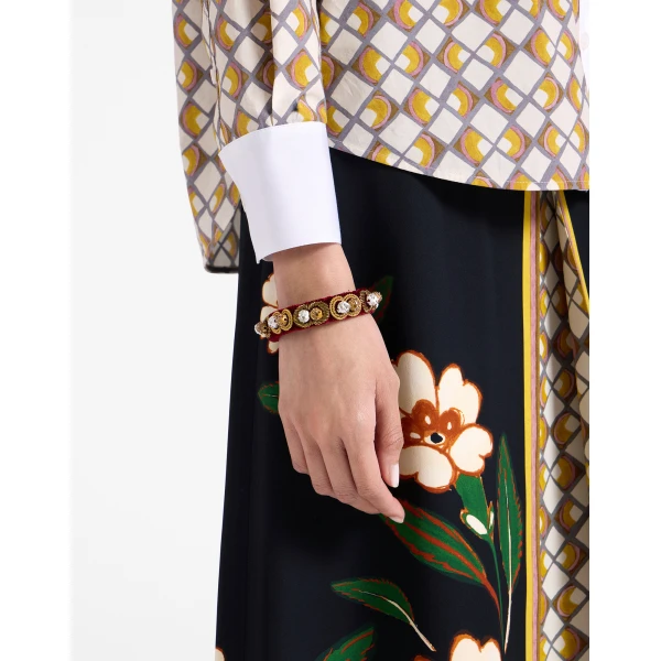 La DoubleJ Tesoro Bracelet in Burgundy, view 2