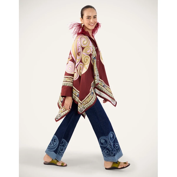 La DoubleJ The Cropped Flare Jean in Kells Indigo at Luxury Shoes 