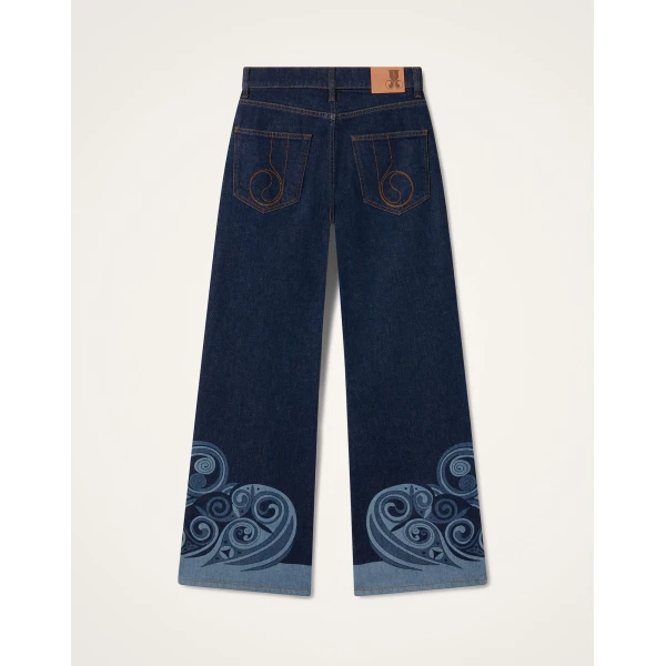 La DoubleJ The Cropped Flare Jean in Kells Indigo at Luxury Shoes 