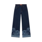 La DoubleJ The Cropped Flare Jean in Kells Indigo at Luxury Shoes 
