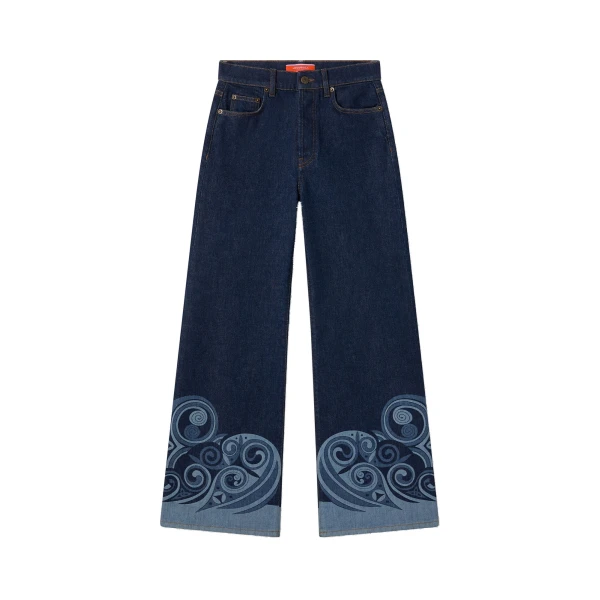 The Cropped Flare Jean in Kells Indigo