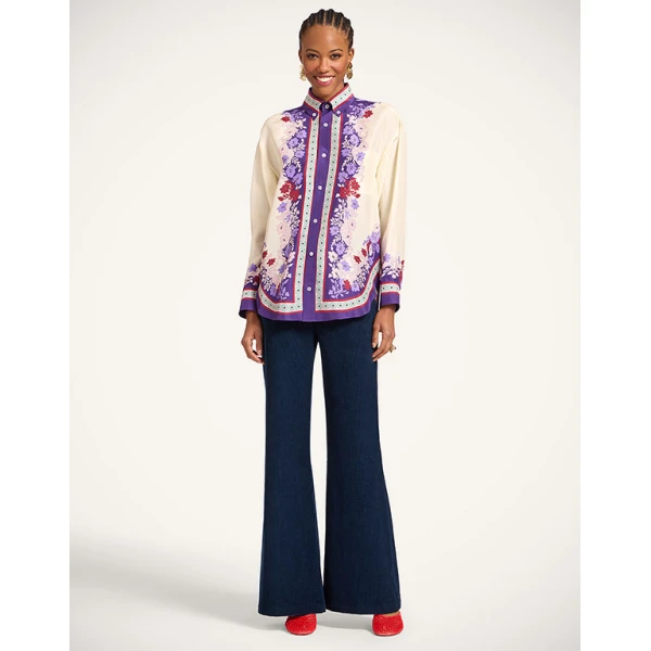 La DoubleJ The Flare Pants in Navy, view 4