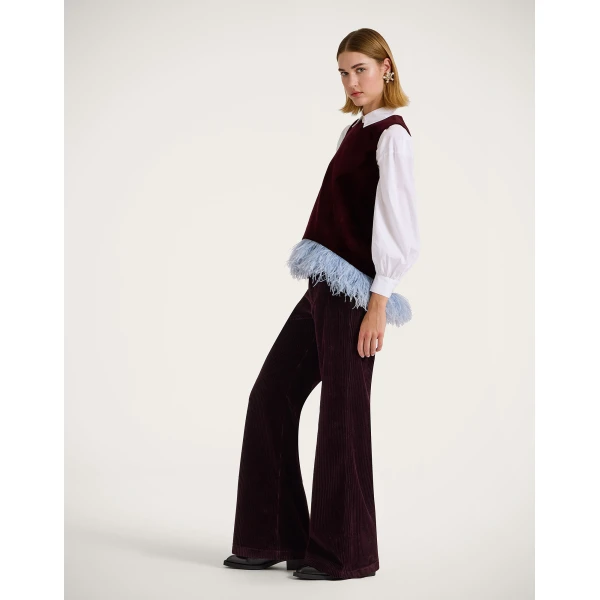 La DoubleJ The Flare Pants in Purple, view 2