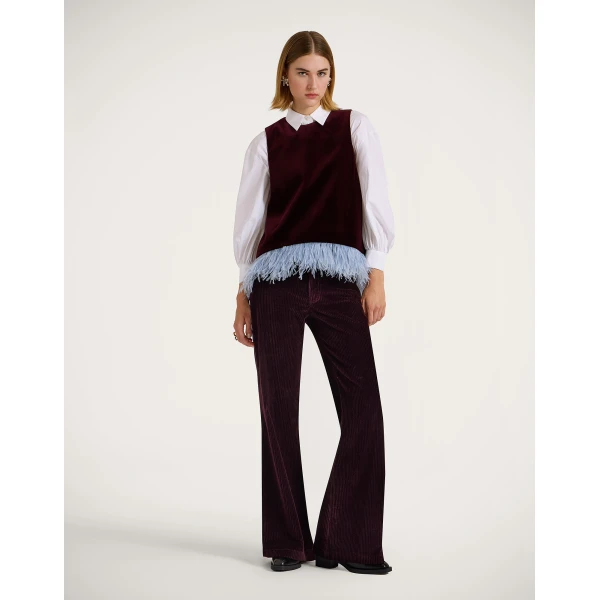 La DoubleJ The Flare Pants in Purple, view 4
