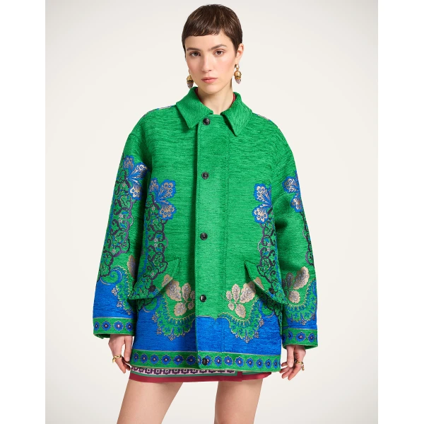 La DoubleJ Truffle Coat in Cornucopia Green, view 2