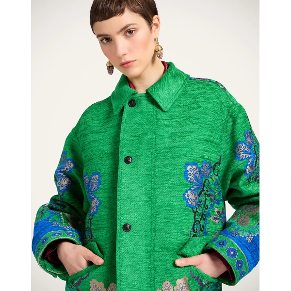 La DoubleJ Truffle Coat in Cornucopia Green, view 5
