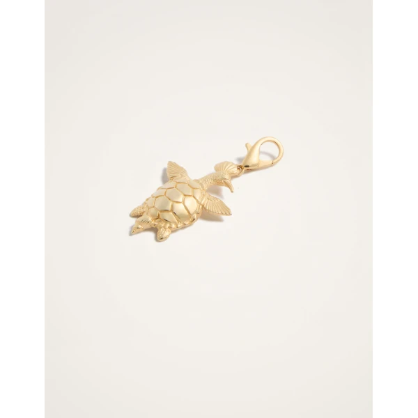 La DoubleJ Turtlair Charm in 24K Gold Plate, view 3