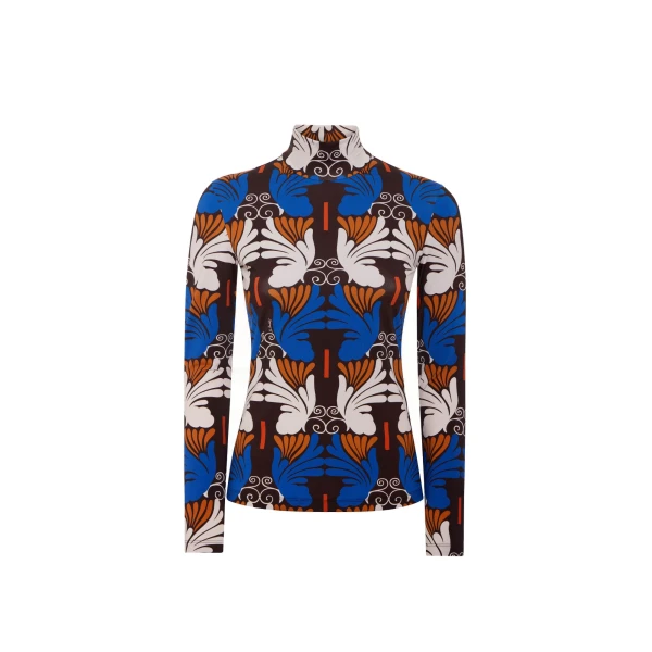 La DoubleJ Turtleneck in Ali Chocolate Top