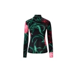La DoubleJ Turtleneck in Peony Black Top