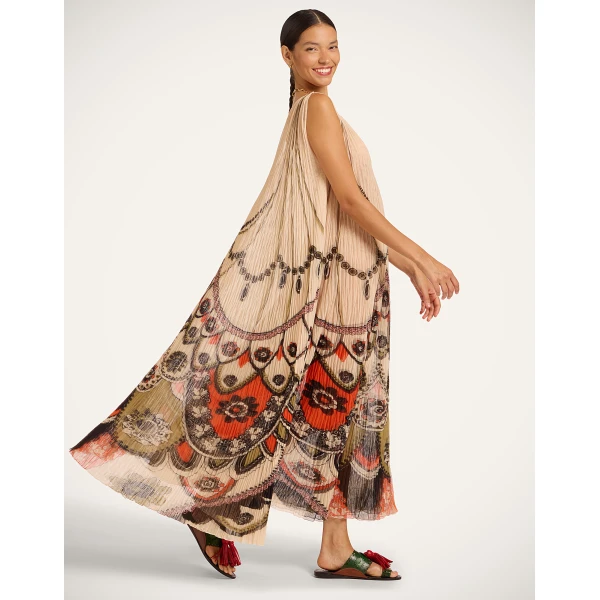 La DoubleJ Twirling Long Dress in Plume Ivory, view 6