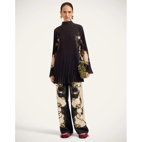 La DoubleJ Twirling Tunic in Buttercup Black at Luxury Shoes 