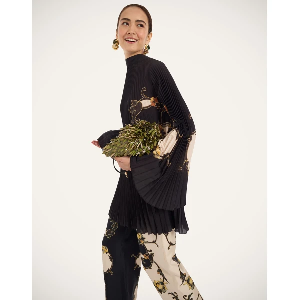 La DoubleJ Twirling Tunic in Buttercup Black at Luxury Shoes 