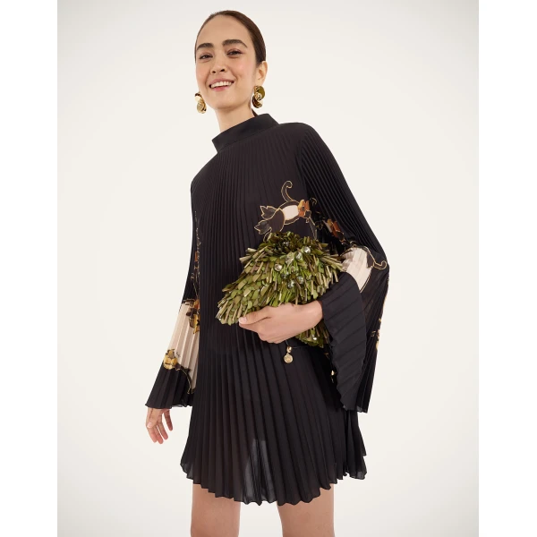 La DoubleJ Twirling Tunic in Buttercup Black at Luxury Shoes 