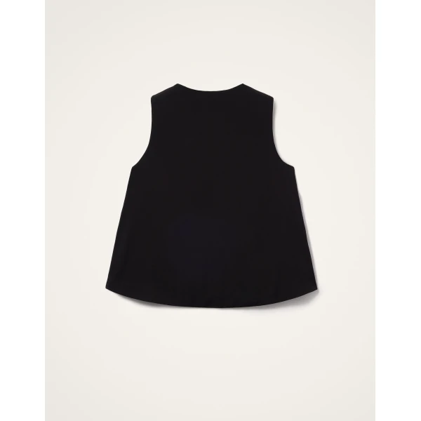 La DoubleJ V-Neck Scala Top in White, view 6