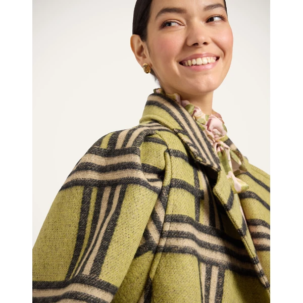La DoubleJ Victoria Jacket in Kells Check Green at Luxury Shoes 