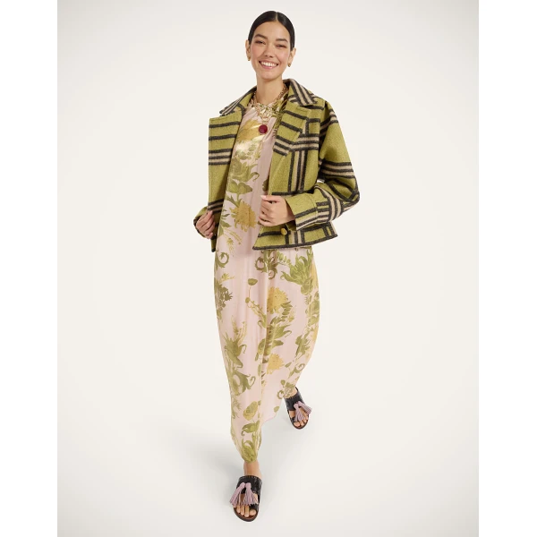 La DoubleJ Victoria Jacket in Kells Check Green at Luxury Shoes 