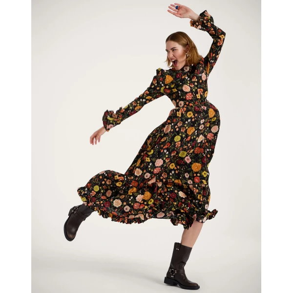 La DoubleJ Visconti Dress in Botticelli Black, view 6