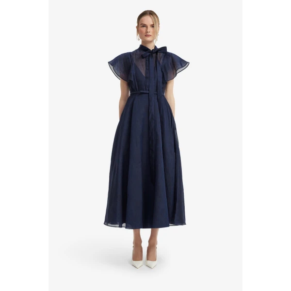 Elsie Flutter Sleeve Midi Dress