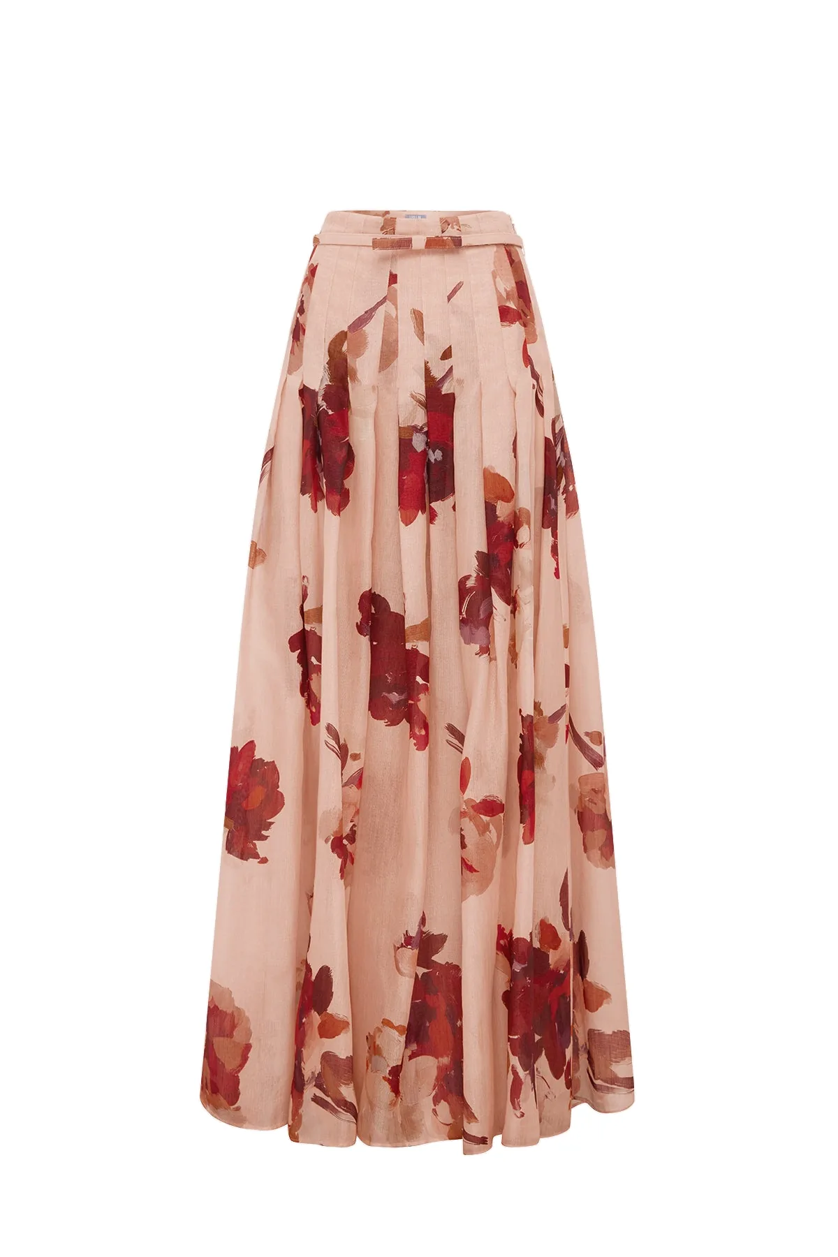 Juno Pleated Pants in Reverie Print in Nectar